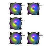 jiingekk 360 RGBs Illuminated Computer Cooling Fan With Wide Compatibility Auto Temperature Sensoring 1500RPM High Airflows Mount Fast Installation ABS PC Fan