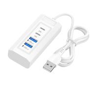 jiingekk 4 Port USB Charging Splitter Expander Dock With Double Type C And USB Ports For Mobile Devices And Gadgets