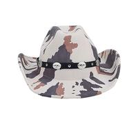 jiingekk Adult Cowboy Hat with Cow Print Pattern for Woman Western Cowboy Hat Model Show Photography Camouflage Cow Print Hats for Women Hats Party