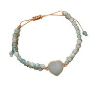 jiingekk Braided Yoga Heart Stone Adjustable Handmade Unisex Jewelry Accessory For Emotional Balance Adjustable Spiritual Gemstones Jewelry