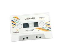 jiingekk Cassette Tape, Voice Cassettes Tape 30/60/300 Seconds Message Recorder Customizable Sound Greeting Card for Couple - 300s White