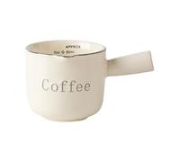 jiingekk Ceramic Creamer With Double Measurement Indicators And Silver Trim Precise Pouring For Coffee Seasonings Elegant Deck Small Elegant Milk Pitcher