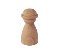 jiingekk Children's Game Wooden Building Blocks Educational Toy Pretend For Play With People Figures Portable Educational T Peg Dolls Unfinish