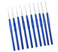 jiingekk Coated Tunisian Crochet Set Smooth Knitting Accessories with Storage Case for Craft Projects Crochet Hook Set with Ergonomic Handle