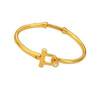 jiingekk Flexible Alloy Spring Hook Adjustable Designs Comfortable for Work and Leisure Minimalist Alloy Bangle