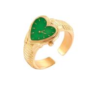 jiingekk Geometric Open Rings Hand Jewelry Fashion Rings Heart Shape Alloy Texture Suitable For Fashion Enthusiasts Present Vintage Heart