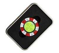 jiingekk Golfs Putt Green Reader With Iron Box Greens Reading Tool Detachable Levels Reading Golfs Hat Clip Marker Easy Install Golf Putt Green Reader With Iron Box