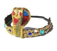 jiingekk Halloween Egyptian Headband Hair Hoop Woman Makeup Headband For Taking Photo Live Broadcast Halloween Hair Accessory Cleopatra Women Shinning Rhinestones Headpiece Size Cleopatra