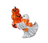 jiingekk Halloween Resins Ghostly Black Cats Figurine Detailed Carving Miniature Sculpture Indoor Tiered Tray Tabletop Decoration Halloween Party Table Decors