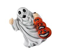 jiingekk Halloween Resins Ghostly Black Cats Figurine Detailed Carving Miniature Sculpture Indoor Tiered Tray Tabletop Decoration Halloween Party Table Decors