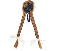 jiingekk Long Braided Hairstyle Geese Decoration Party Accessory Synthetic Fabric Easy To Adjust Fit Colorful Pet Wigs For Small Animals