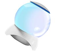jiingekk Modern Jellyfish Aquarium With Color Changing Lights Clear Round Sphere Designs Pumping For Home And Office Round Fish Tanks With Stand