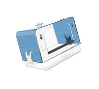 jiingekk Parrot Bath Tub Shower Box With Feeding Tray & Drawer For Cockatiels Budgies Lovebirds Bathing Supply Safe Bird Bath Bowl For Cockatiels