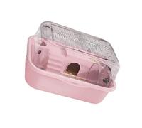 jiingekk Small Pet Habitats House Detachable Cage with Low Noise Wheel and Entertainment Platform for Hamster Health Observation Ventilated Hamster Cage