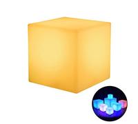 jiingekk Square Seat, Glowing Cube Square Stool LED Light Cube for Seat Chair Waterproof Rechargeable - 15