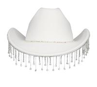 jiingekk Vacation Cowboy Hat Tassels Disco Surprise Girl Boys Cowgirl For Carnivals Music Festival Disco Party
