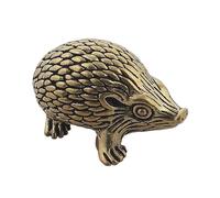 jiingekk Vintage Brass Hedgehogs Sculpture Miniature Antique Animal Figurine Fengshui Figure For Collector And Unique Gift Giving Antique Animal Statue