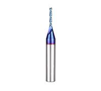 Jiiolioa S21A2G Standard Spiral CNC Router Bit 1/4-Inch 2 Flute Up Cut End Mill 1/16" X 1/2" X 1/4" X 2"