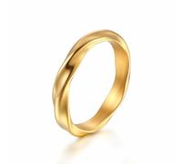 JIiopCFegh diamond ring， Twisted Band 316L Stainless Steel Pinky Ring - 4mm Minimalist Design(Gold,S)