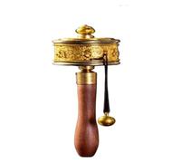 JIiopCFegh Tibetan prayer wheel, Wheel Brass Hand Held Tibetan Prayer Buddha Worship Scriptures
