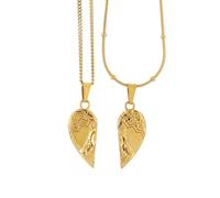 JIIVAN Shiv & Parvati Pendant Set | Stainless Steel, for Couples