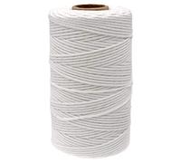 jijAcraft 100M Butchers String, 328ft White Cotton String, 2MM Natural Food Grade Cooking Cord, Butchers Twine for Kitchen Rotisserie Chicken, Tying Meat, Making Sausage