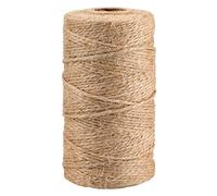 jijAcraft 100M Jute Twine String: Natural Thin Jute String Rope 2Ply Craft Garden Twine for DIY Arts Crafts/Floristry/Bundling/Gardening