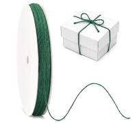 jijAcraft 200m Green Garden Twine: 2mm Natural Jute String, 3-Ply Colored Jute String Twine for Gift Wrapping, DIY Crafts, Climbing Plant, Handmade Arts, Wedding, Christmas