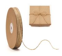 jijAcraft 2mm Jute String Twine: 100M Natural Thin Jute String, 3Ply Craft Garden Twine for Gift Wrapping, DIY Arts Crafts, Floristry, Bundling, Gardening