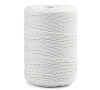 jijAcraft 2MM White Cotton String: 200M 656ft Butchers Cooking String Twine for Crafts, Gift Wrapping, Tying Meat, Making Sausage