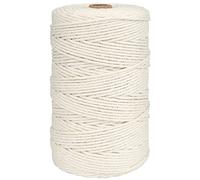 jijAcraft 3MM Beige Cotton String Twine, 200M/656ft Natural Butchers String for Cooking, Cotton Macrame Rope Cord for Arts and DIY Crafts, Decorating, Gardening, Bundling Weaving