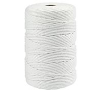 jijAcraft 3MM White Cotton String Twine, 200M/656ft Natural Butchers String for Cooking, Cotton Macrame Rope Cord for Arts and DIY Crafts, Decorating, Gardening, Bundling Weaving