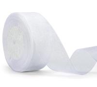 jijAcraft 40mm White Organza Ribbon: 45m Sheer Organza Chiffon Ribbons Craft Ribbons Gift Wrapping Ribbon for Weddings Crafts Gift Bows Party Christmas Decorations