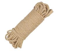 jijAcraft 5MM Thick Jute Rope: 20M Natural Jute Twine for Cat Scratching Post, 3-Ply Brown Craft Twine String Strong Garden Hemp Rope for Cat Tree, Garden Use, DIY Craft Projects, Hanging, Wrapping