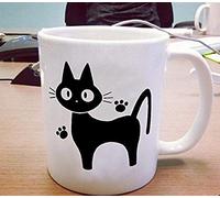 Jiji The Cat Mug -Studio Ghibli Cat Lover Mug, 11 Oz White Ceramic