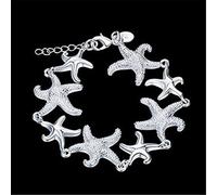 JIJIBA 925 Silver charms Frosted starfish Bracelets for Women Fashion Wedding Party fine luxury Jewelry