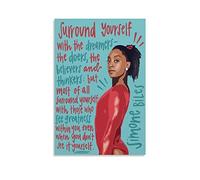 JIJIE Simone Biles Poster Black Girl Magic USA Gymnastics Girl Power Inspirational Wall Art Poster Scroll Canvas Painting Picture Living Room Decor Home 12x