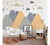 Jika Children's Wall Stickers - Giant Wall Sticker for Child's Scandinavian Mountains - 40 x 60 cm