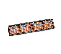 JIKEXINGMENG Abacus, 17-Digits, Vintage, Professional 17 Column Soroban Calculator, Brown and Black, for Arithmetic Mathematic Education