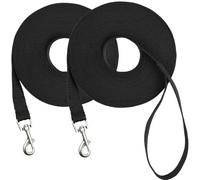JIKIOU 2 Pack Training Leads for Dogs 9m Training Leash Great for Recall Obedience Training & Daily Walks with Puppy Medium Large Dogs (Black)