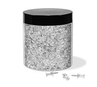 JIKIOU Push Pins Tacks 800 Count in Reusable Box, Standard Clear Drawing Pins Steel Point Thumb Tacks for Wall Cork board Map Calendar Photo Home Office Craft Projects Plastic Head Steel Pin