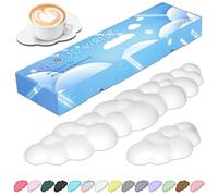 JIKIOU Upgrade Leather Cloud Keyboard Wrist Rest, Cloud Wrist Rest with Non-Slip PU Base, Comfortable Memory Foam Wrist Rest for Computer Laptop Mac Gaming Office and Pain Relief Wish New Year Gift