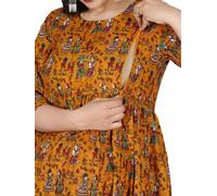 Jikonet Ladies Maternity Zipper Feeding Kurti (VJK), yellow, M