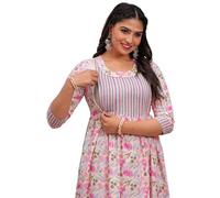 Jikonet Maternity Kurti for Women (VJK), Barbie Pink, XL