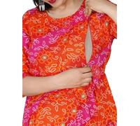 Jikonet Women Maternity Kurti for Feeding Zippers (VJK), Multicolor, XXL