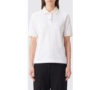 JIL SANDER Cotton Polo Shirt with Contrasting Collar and Trims - Size: 42 - female