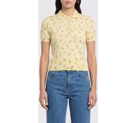 JIL SANDER Floral Cotton Blend Polo Shirt - Size: 40 - female