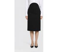 JIL SANDER High-Waisted Virgin Wool Midi Pencil Skirt - Size: 40 - female