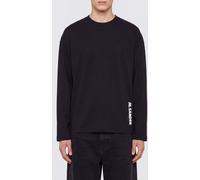 JIL SANDER Long-Sleeved Cotton T-Shirt with Contrast Logo - Size: L - male