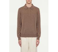 JIL SANDER Long-Sleeved Knit Wool Polo with Concealed Placket - Size: 48 - male